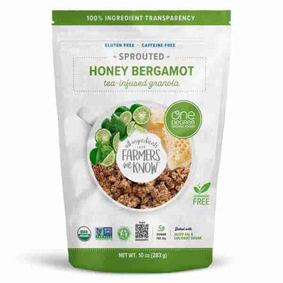 One Degree Sprouted Honey Bergamot Tea-Infused Granola, 283G