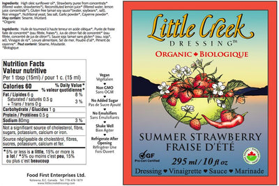 Little Creek Dressing Organic Summer Strawberry 295Ml