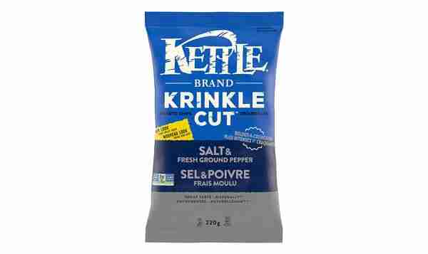Kettle Brand Krinkle Cut Salt & Pepper Chips, 220 g