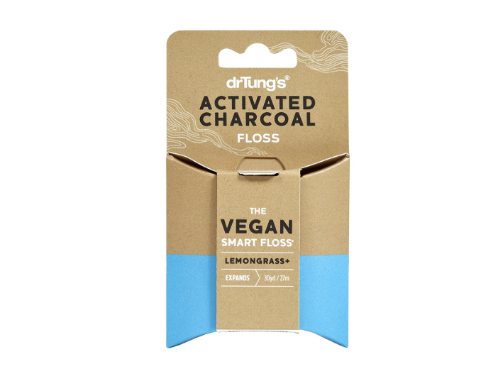 Dr Tung's Smart Floss - Activated Charcoal + Lemongrass, 30Yd