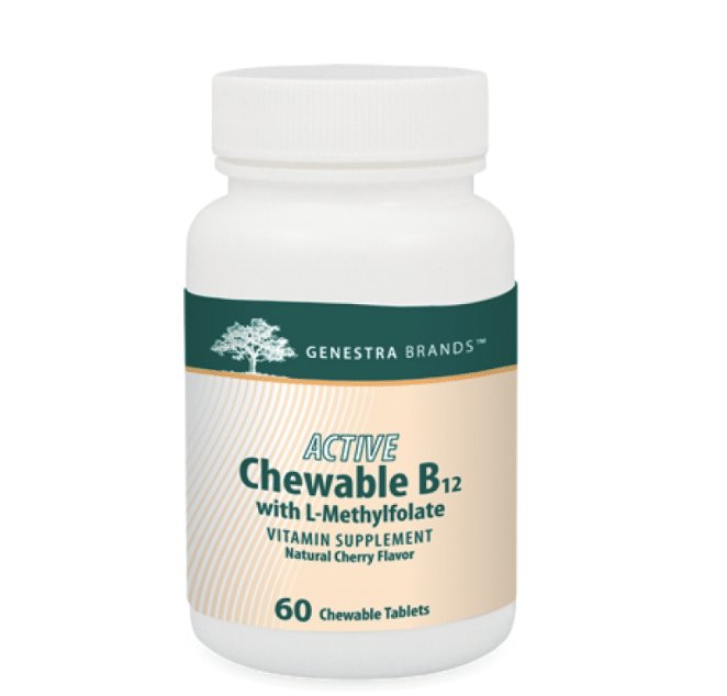 Genestra Active Chewable B12 with L-Methylfolate, 60 Tablets