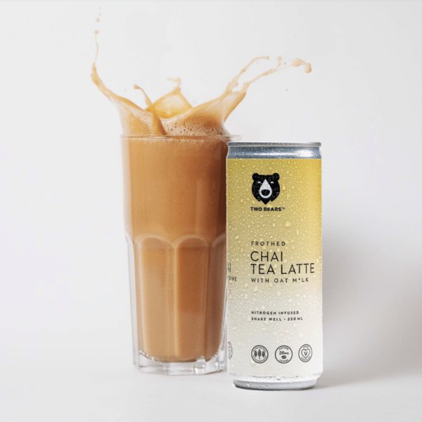 Two Bears Frothed Chai Tea Latte with Oat Milk, 207 mL