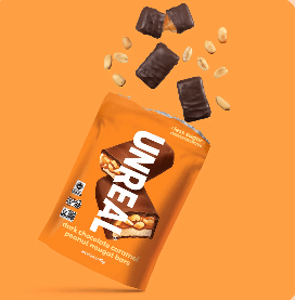 UNREAL Dark Chocolate Caramel Peanut Nougat Bars 94G