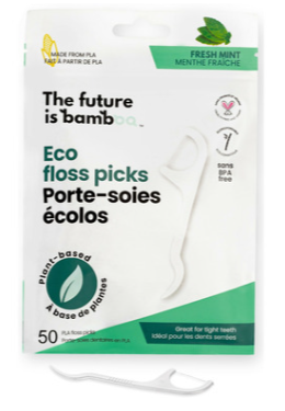 TFIB - Eco Floss Picks Fresh Mint, 50Ct