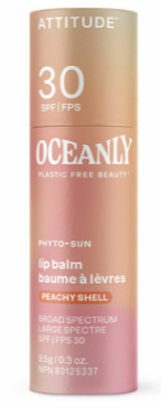 Attitude Living - Oceanly Phyto Sun Lip Balm Peachy Shell SPF 30,8.5G