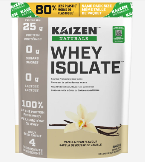 Kaizen Naturals Whey Isolate - Vanilla Bean, 840G