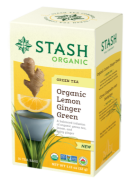 Stash - Organic Lemon Ginger Tea, 16 Tea Bags