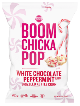 Angie's BOOM CHICKA POP White Chocolate Peppermint Drizzled Kettle Corn, 128G