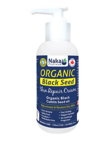 Naka Platinum Organic Black Seed Skin Repair Cream, 120 mL