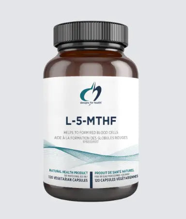 Designs For Health - L-5-MTHF - 120 Vegetarian Capsules