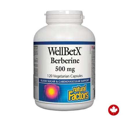 Natural Factors Wellbetx Berberine 500Mg, 120Caps