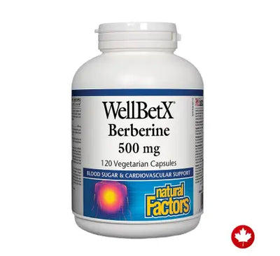 Natural Factors Wellbetx Berberine 500Mg, 120Caps