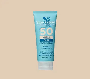 Blue Lizard Sheer Mineral Face Sunscreen Lotion SPF 50, 50 mL