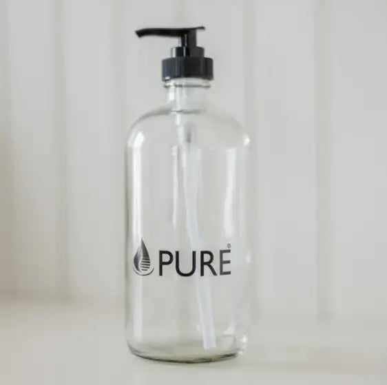 PURE Glass Bottle With Pump 500Ml