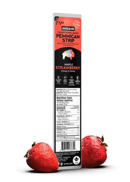 Mitsoh Maple Strawberry Pemmican Strips, 23 g