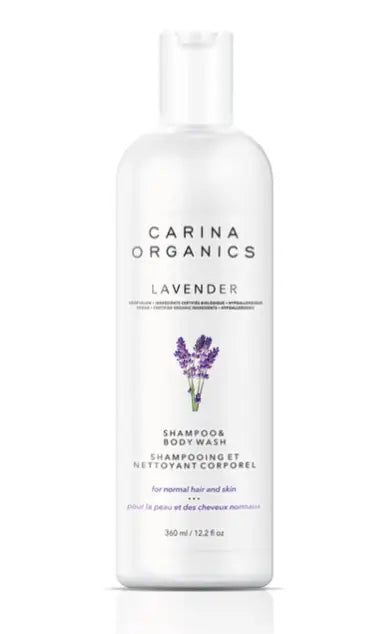 Carina Organics Shampoo & Body Wash Lavender, 360 mL