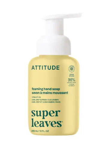 Attitude Living - Super Leaves Foaming Hand Soap Earl Grey & Fresh Cucumber, 295 mL