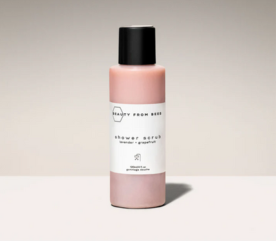 Beauty From Bees Shower Scrub, Lavender + Grapefruit, 4 oz