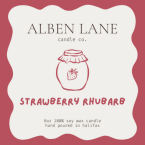 Alben Lane Candle Co Strawberry Rhubarb Jam, 8Oz