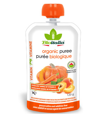 Bio Italia Organic Carrot Apricot Pumpkin Puree, 120G