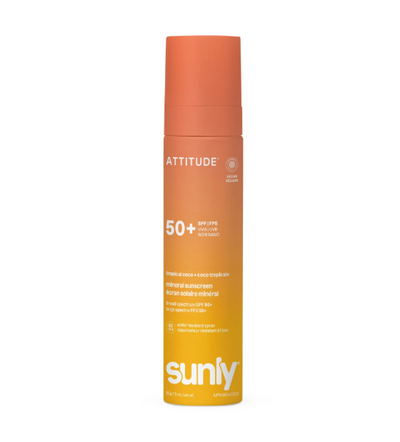 Attitude Living - Mineral Sunscreen Spary SPF 50 Tropical Coco, 85G