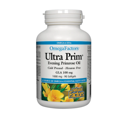 Natural Factors Ultra Prim Evening Primrose Oil 1000 mg, 90 Softgels