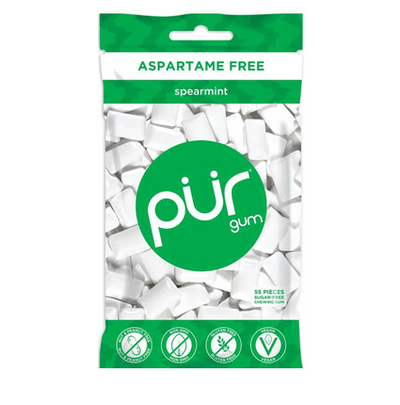 PUR Gum Spearmint, 55 Pieces