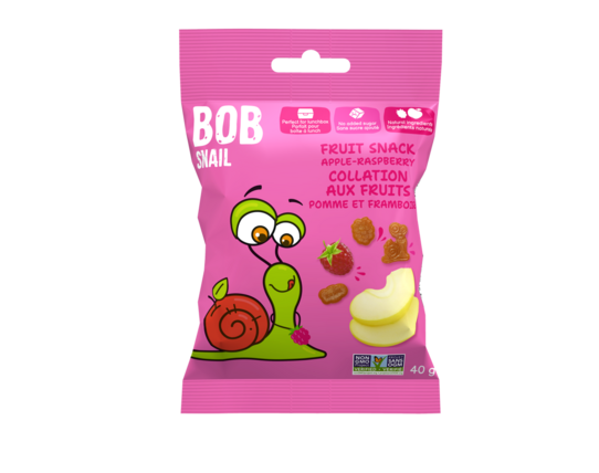 Bob Snail Fruit Snack - Apple Raspberry, 40G