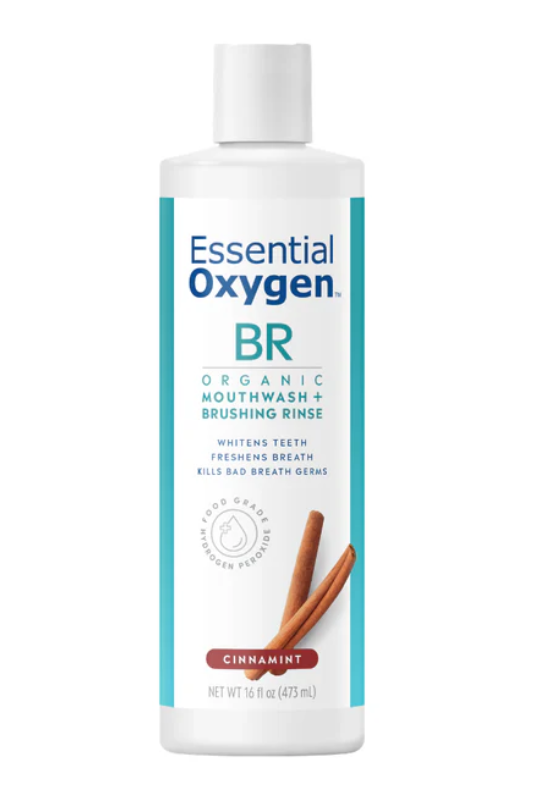 Essential Oxygen Mouthwash + Brushing Rinse Cinnamint, 473Ml