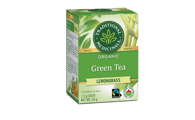 Traditional Medicinals - Green Tea Lemongrass, 16 Bags