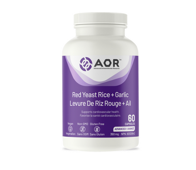 AOR Red Yeast Rice + Garlic, 60Caps