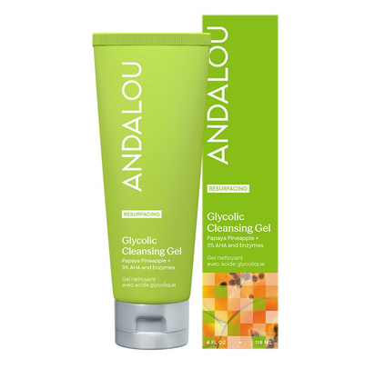 Andalou Naturals Resurfacing Glycolic Cleansing Gel, 118 mL