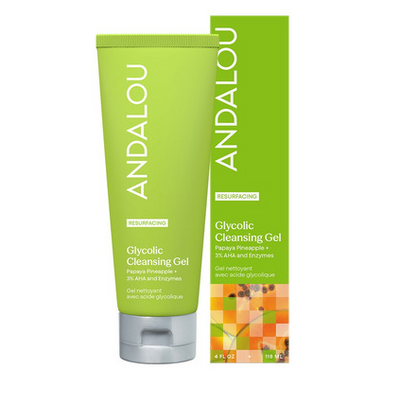 Andalou Naturals Resurfacing Glycolic Cleansing Gel, 118 mL