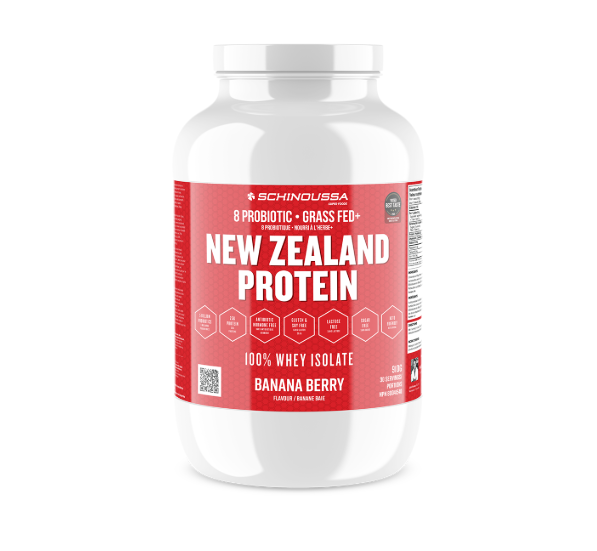 Schinoussa NZ Probiotic Whey Isolate Banana Berry, 910G (2Lb)