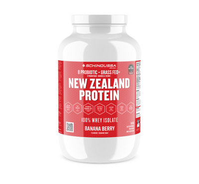 Schinoussa NZ Probiotic Whey Isolate Banana Berry, 910G (2Lb)