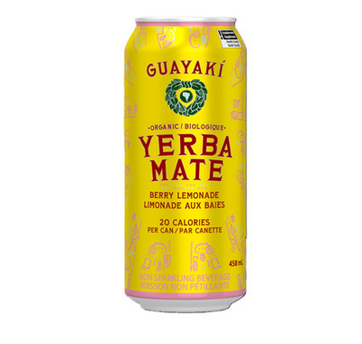 Guayaki Organic Yerba Mate, Berry Lemonade, 458 mL