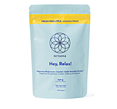Niyama Hey, Relax! Magnesium Bisglycinate Powder, Fresh Pineapple, 240 g