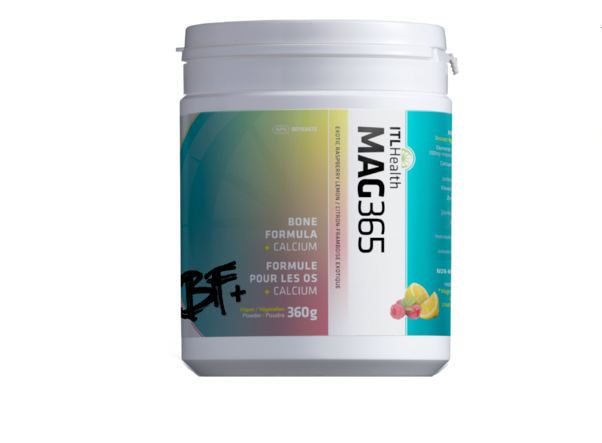 ITL Health MAG365 Bone Formula + Calcium, Raspberry Lemon, 360 g
