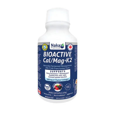 Naka Bioactive Cal/Mag + K2 Natural Berry Flavour, 250Ml