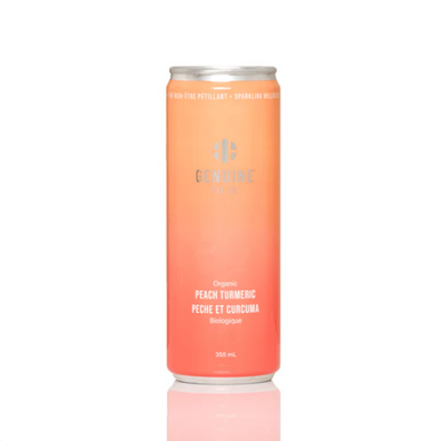 Geuine Tea Co. - Organic Sparkling Peach Turmeric Ceylon Iced Tea, 355Ml