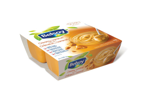 Belsoy Creamy Caramel Soy Pudding, 4 x 125 g