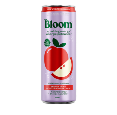 Bloom Sparkling Energy Drink, Crisp Apple, 355 mL