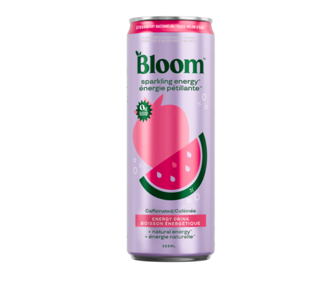 Bloom Sparkling Energy Drink Strawberry Watermelon, 355Ml
