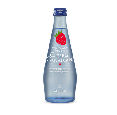 Clearly Canadian Summer Strawberry Sparkling Water, 325Ml
