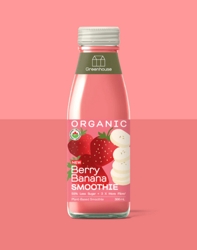 Greenhouse Organic Banana Berry Smoothie, 300Ml