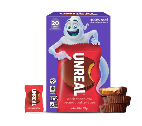 UNREAL Halloween Dark Chocolate Peanut Butter Cups, 20 Count