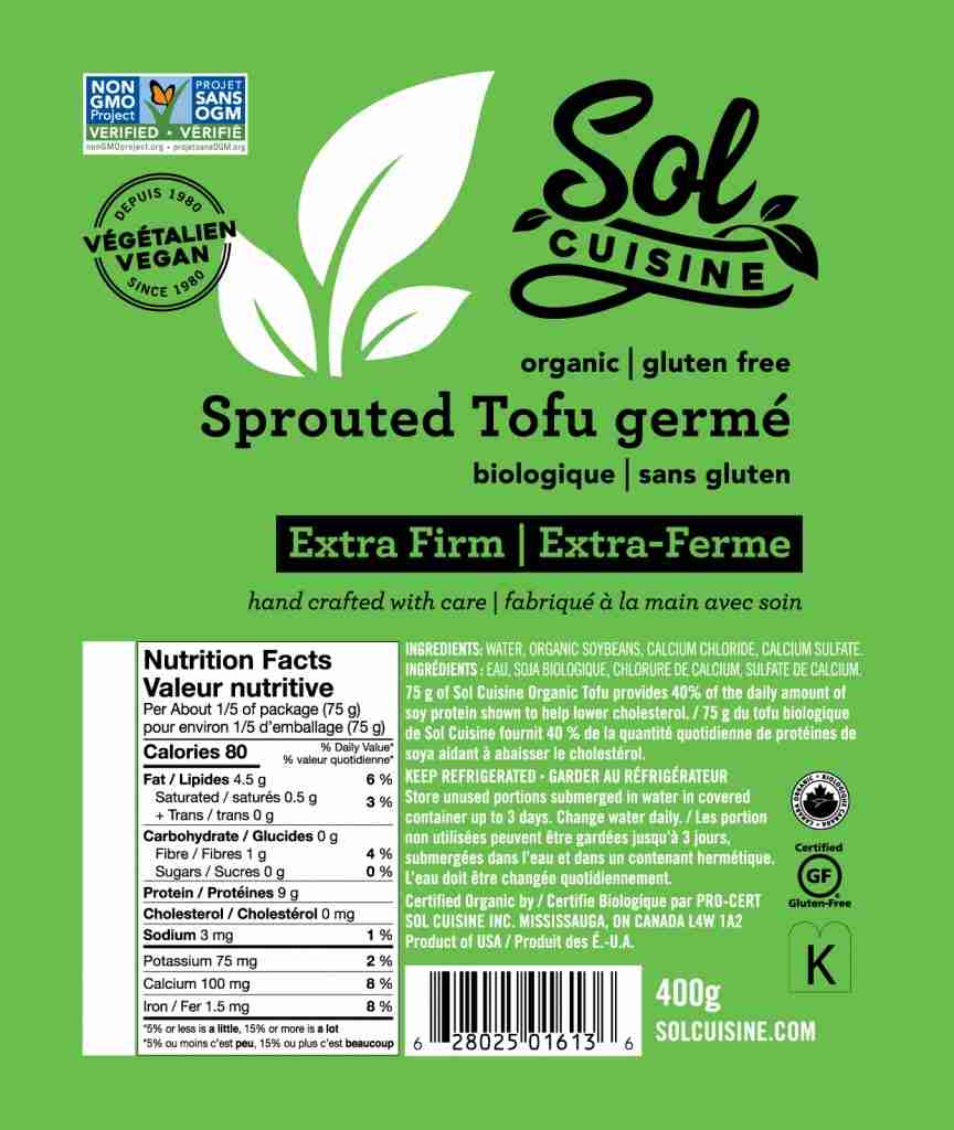 SOL Cuisine Tofu: Extra Firm - 400G