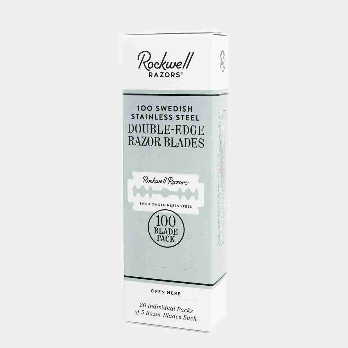 Rockwell Razors Stainless Steel Double-Edge Razor Blades - 100 Pack