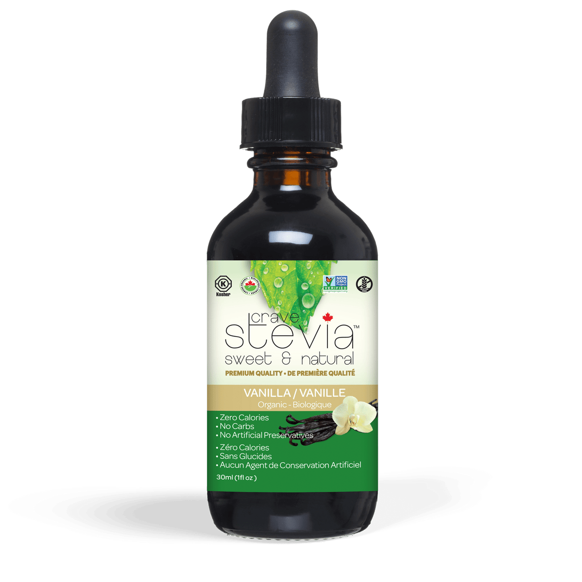 Crave Stevia, Vanilla Liquid Drops, 30Ml
