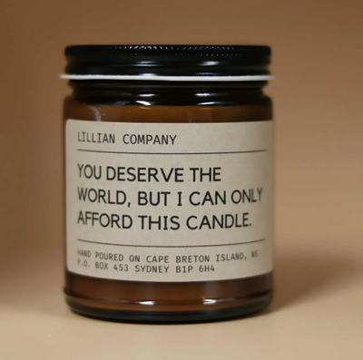 Lillian Co You Deserve The World Candle (Coffee Shop), 9 oz